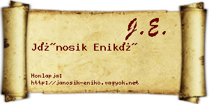 Jánosik Enikő névjegykártya