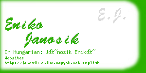 eniko janosik business card